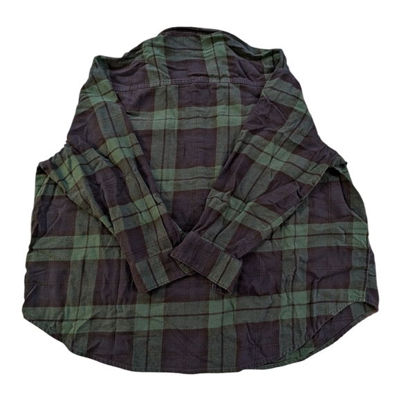 Old Navy Teal and Blue Plaid Shirt - Picture 4 of 8